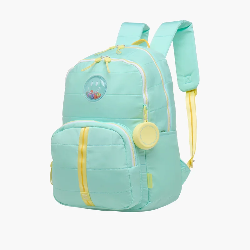 Mayfair Backpack - smile It Mint-2 Compartment (Nylon) Mint & Yellow \ 42X30X15